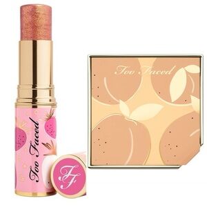 Too Faced / Highlighter Stick Strawberry Sparkle & Apricot In The Act Blush Duo